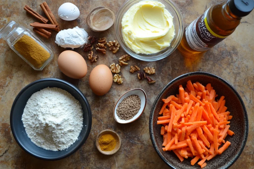 Ingredients for Gordon Ramsay’s Carrot Cake