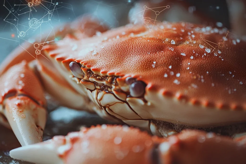 Close up of crab meat