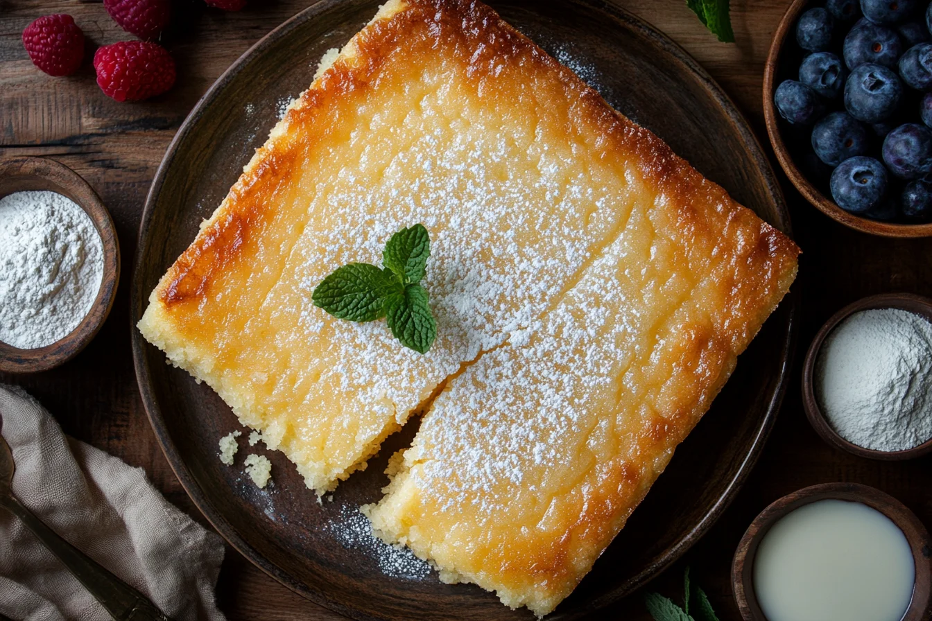 Kefir Sheet Cake Freshly Baked on a Rack