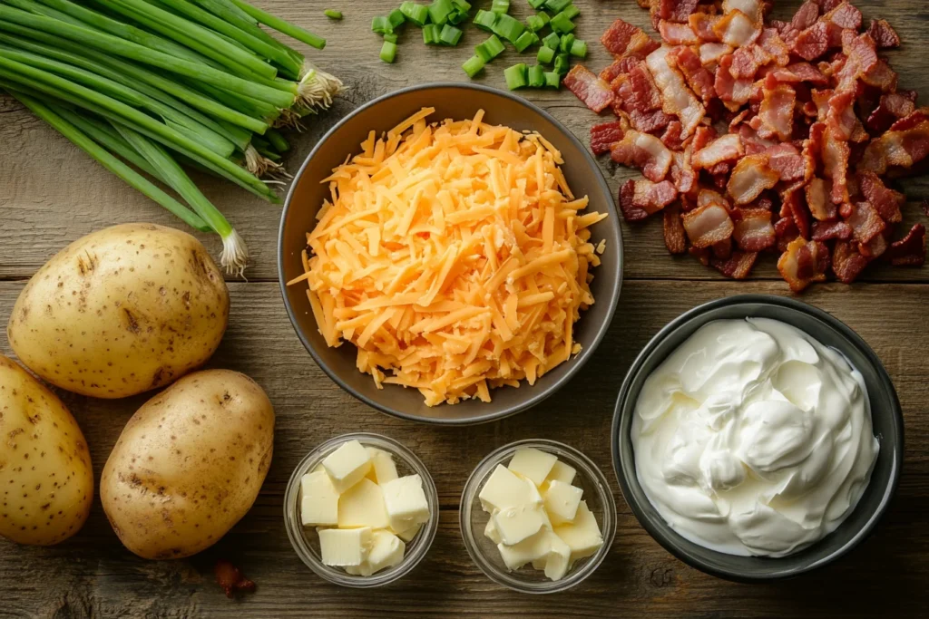 Ingredients for Mississippi Mud Potatoes