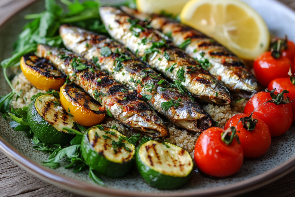 Sardines With Vegetables and Grains