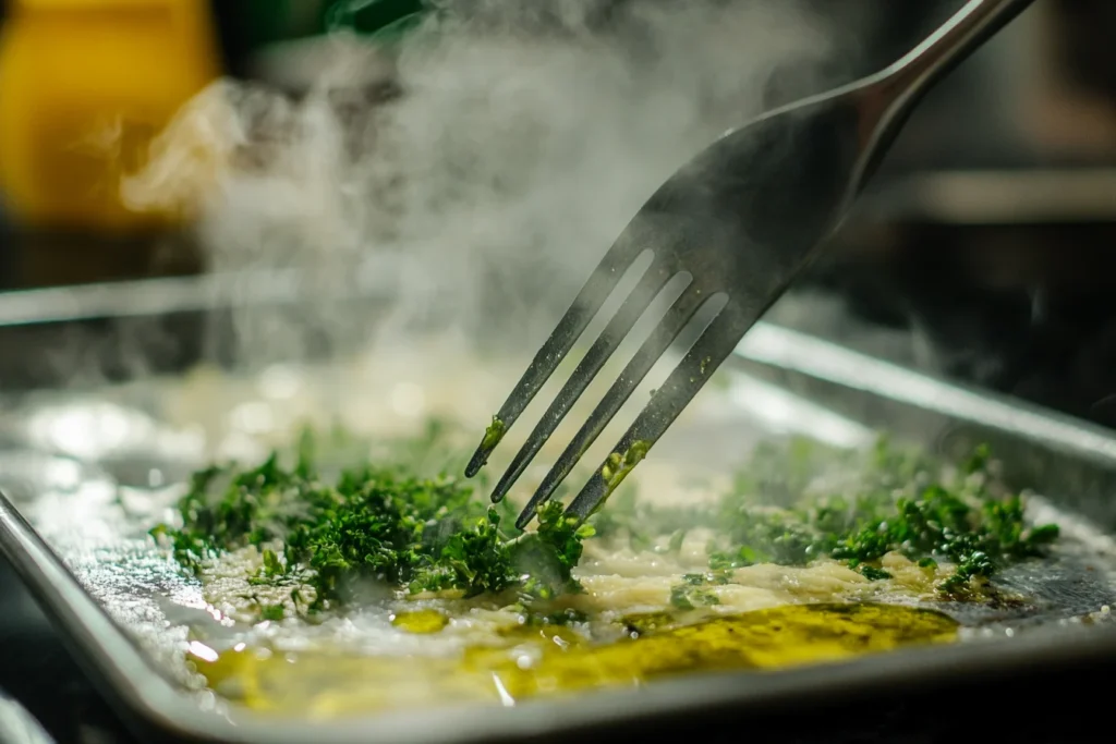 Preparing Smashed Broccoli