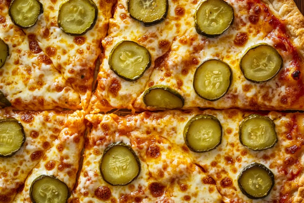 A delicious pickle with a golden crust.